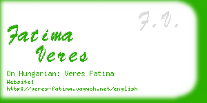 fatima veres business card